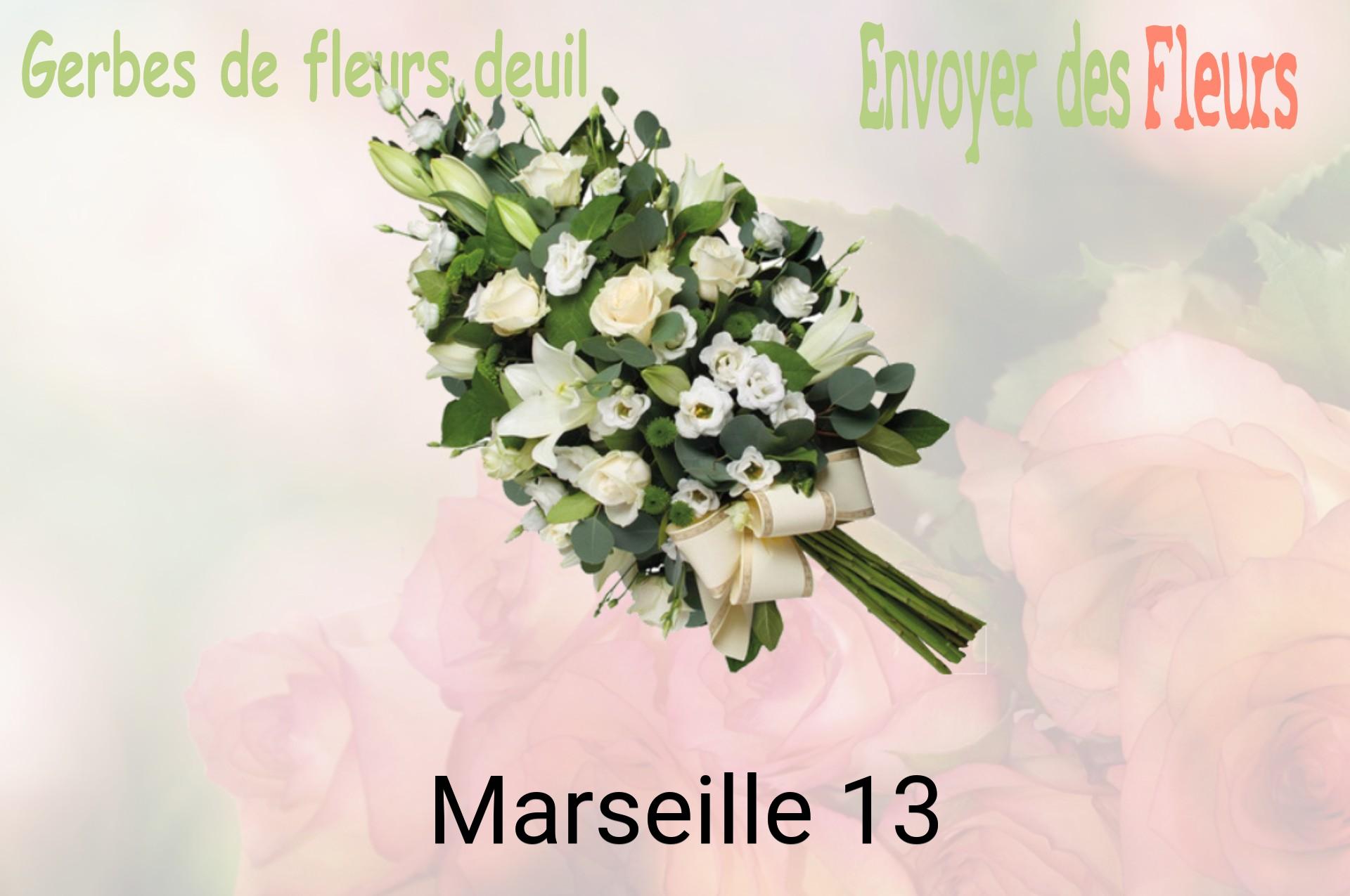 Gerbe de fleurs de deuil livrée à Marseille-13